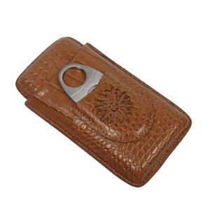 Porta-Charutos de Couro Croco - Nuestra Brasa