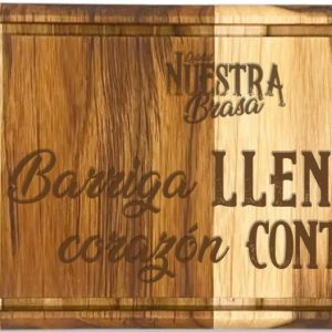 Tábua com Espaço para Copo/Molheira 30x15 cm - Nuestra Brasa